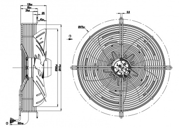 Ventilator axial de refulare EBM S4D 400-AP12-04/B